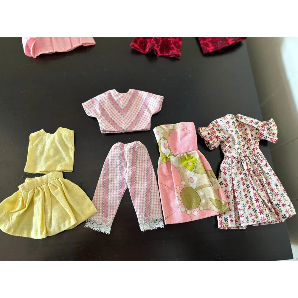 Vintage Barbie Clothes Lot 49pcs 1970s & 1950s Handmade Dresses Coats Shoes